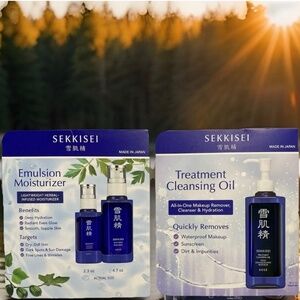 NEW SEKKISEI Emulsion Moisturizer 2 Bottles Set 4.7oz & 2.3oz & Cleanser 10.1oz